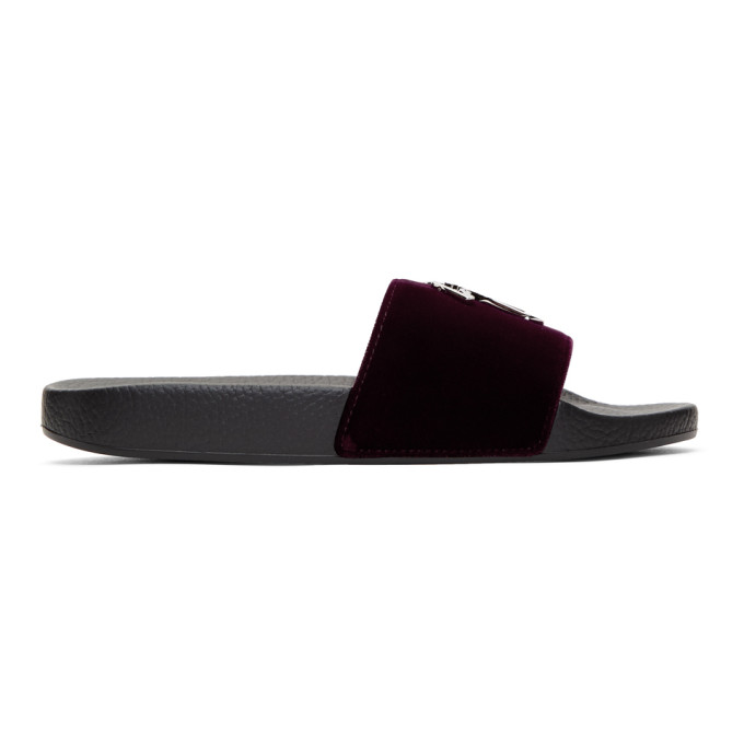 Giuseppe Zanotti Black Veronica Amaranto Slides