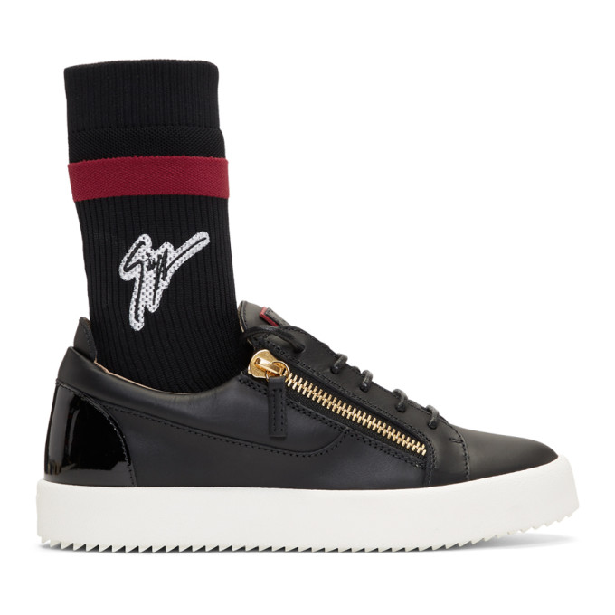 Giuseppe Zanotti Black May London Sock High-Top Sneakers