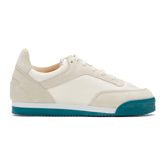 Comme des Garcons Shirt White & Green Spalwart Edition Pitch Sneakers