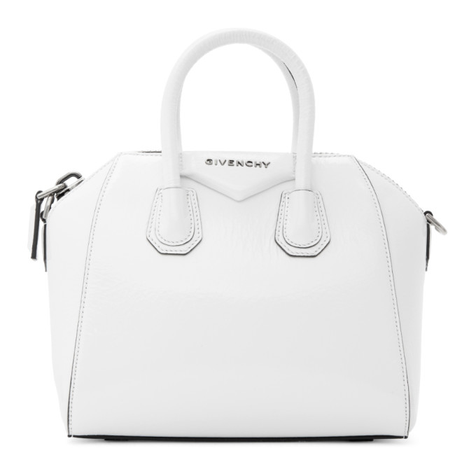 Givenchy White Mini Antigona Duffle Bag 182278f04600501