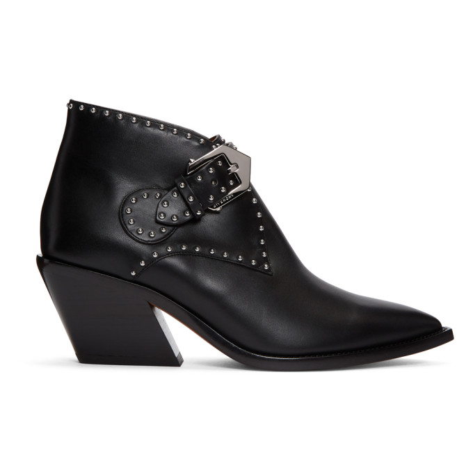 Givenchy Black Nappa One Buckle Boots