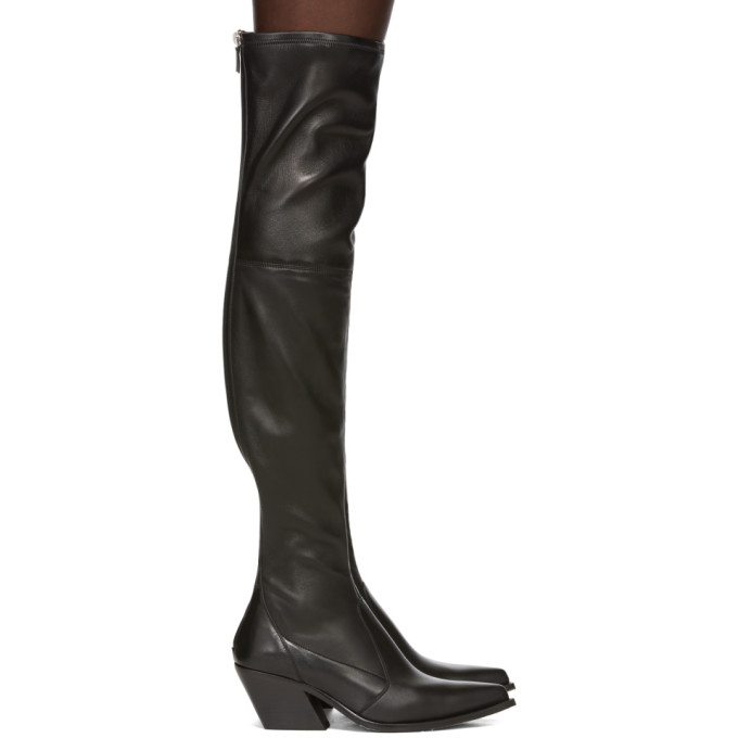 Givenchy Black Over-The-Knee Cowboy Boots