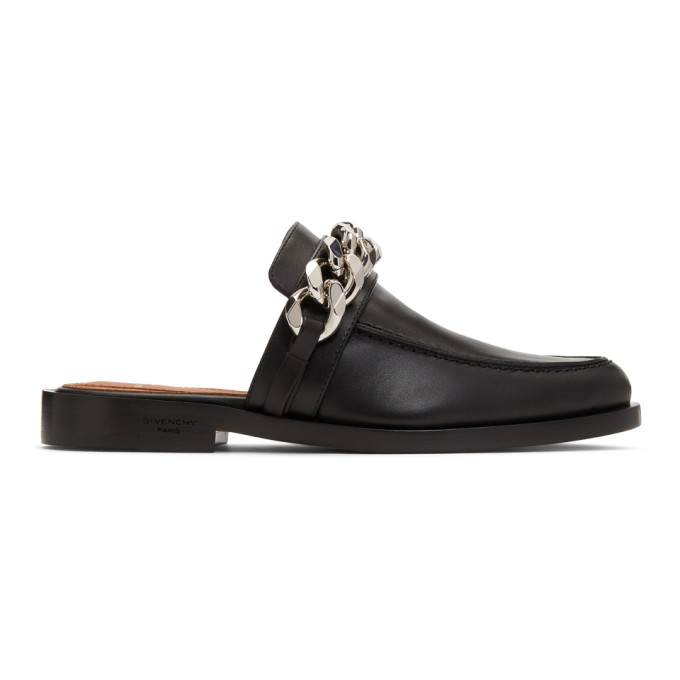 Givenchy Black Chain Slippers