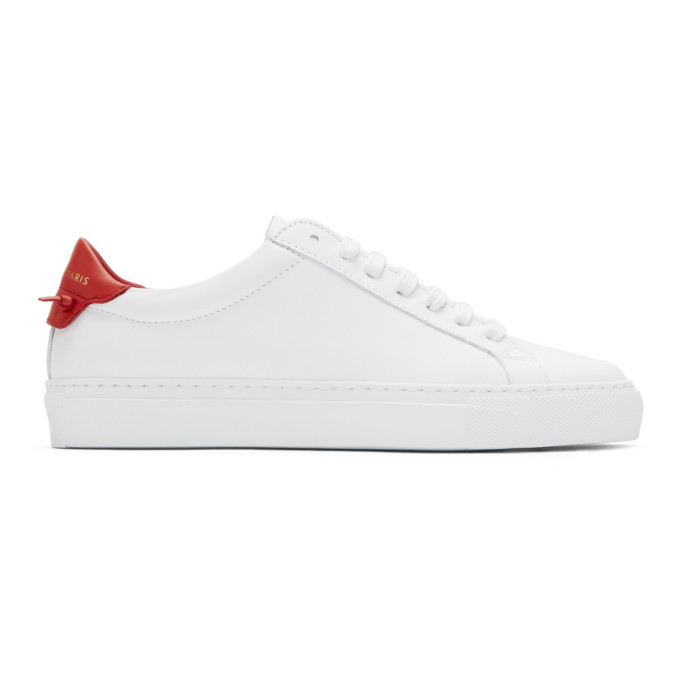Givenchy White & Red Urban Knots Sneakers