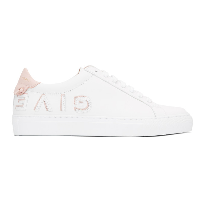 Givenchy White & Pink Logo Urban Knots Sneakers