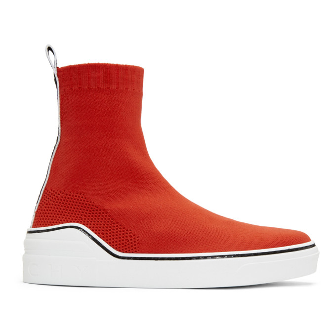 Givenchy Red George V Sock Sneakers