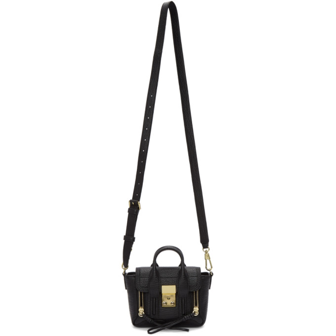 3.1 Phillip Lim Black Nano Shark Pashli Satchel