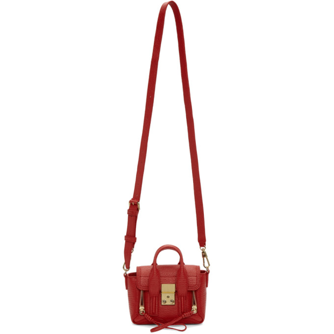 3.1 Phillip Lim Red Nano Shark Pashli Satchel