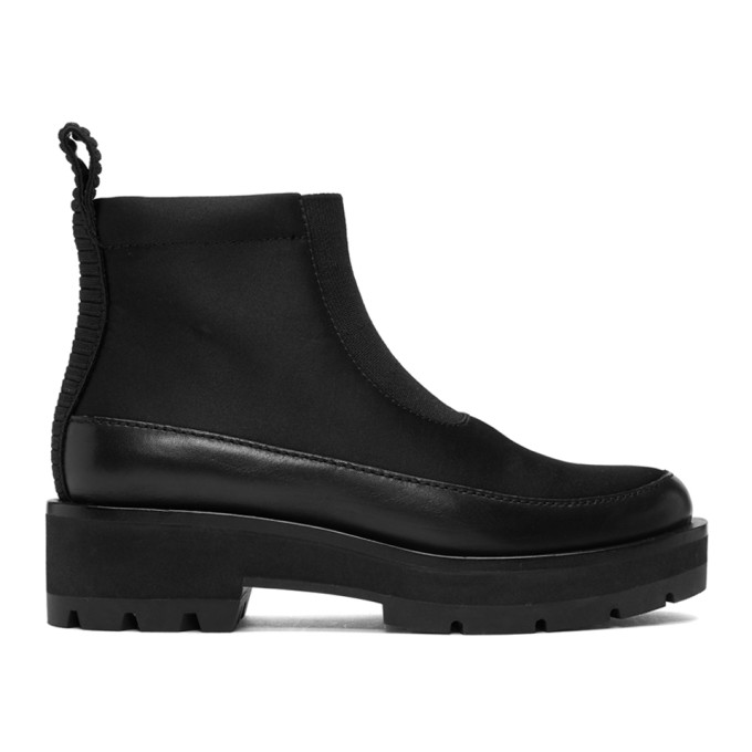 3.1 Phillip Lim Black Avril Lug Sole Boots