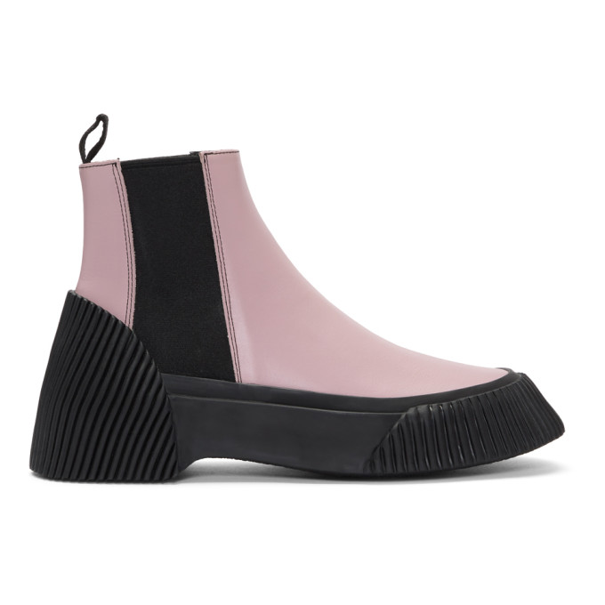 3.1 Phillip Lim Pink Vulcanized Lela Chelsea Boots
