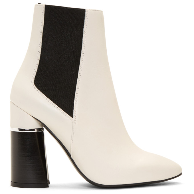 3.1 Phillip Lim White Drum Chelsea Boots