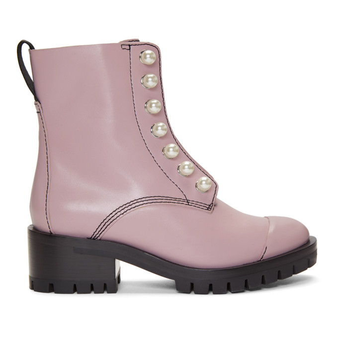 3.1 Phillip Lim Pink Pearl Lug Hayett Boots