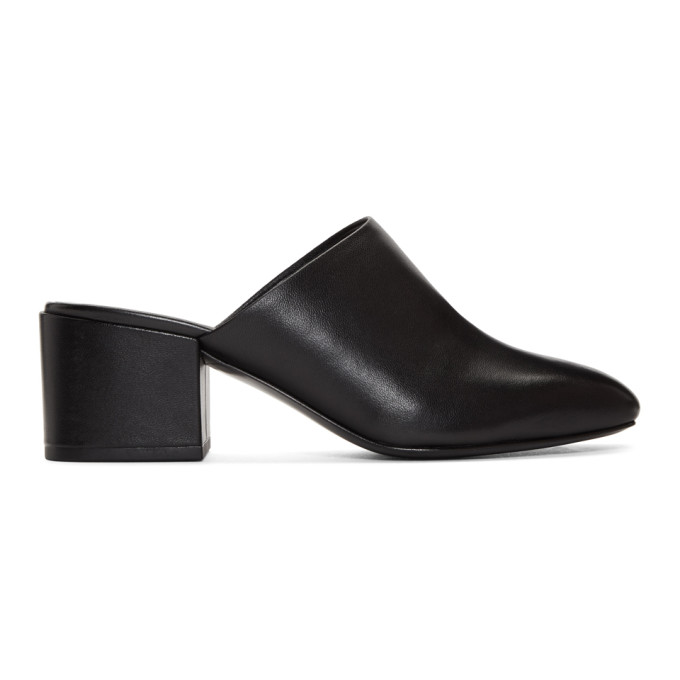 3.1 Phillip Lim Black Square Toe Mules