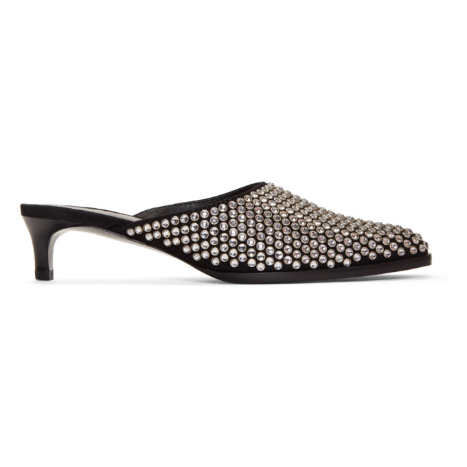 3.1 Phillip Lim Black & Silver Agatha Kitten Heels