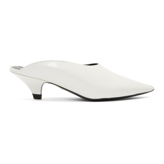 Proenza Schouler White Mule Kitten Heels