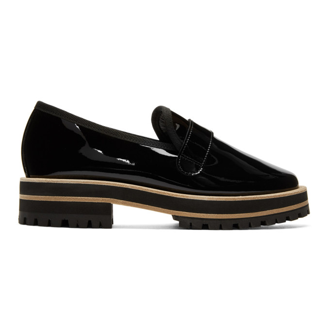 Repetto Black Gaylor Lug Sole Loafers