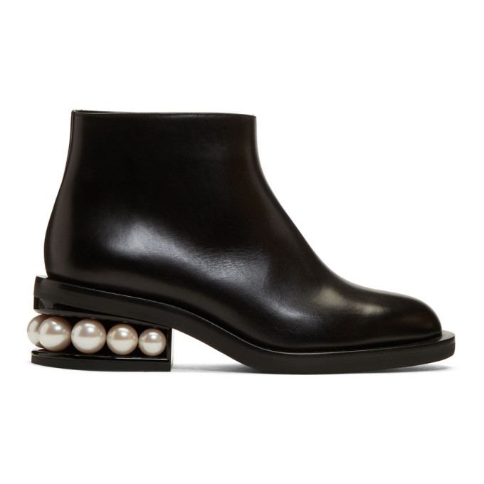 Nicholas Kirkwood Black Casati Pearl Ankle Boots