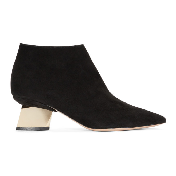 Nicholas Kirkwood Black Suede Veronica Boots