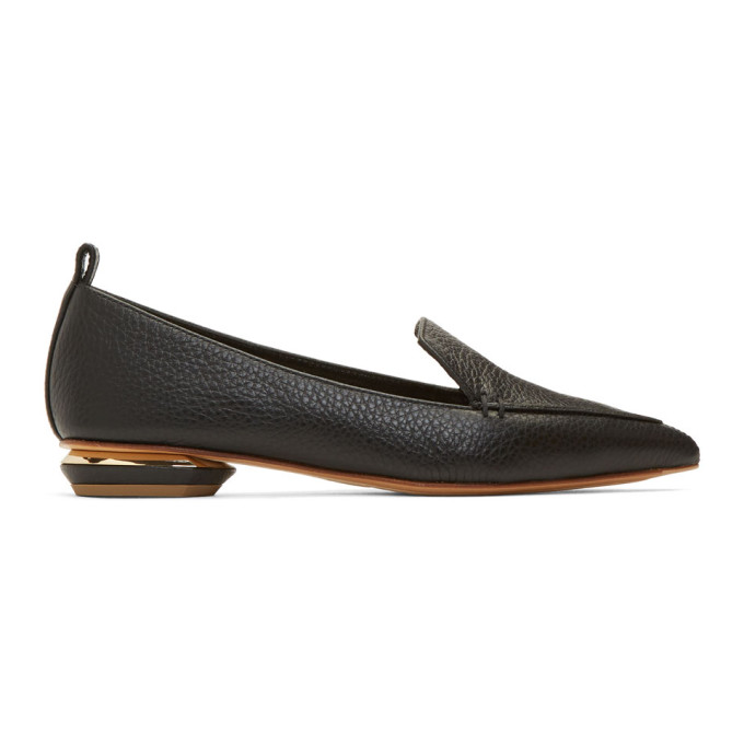 Nicholas Kirkwood Black Leather Beya Loafers