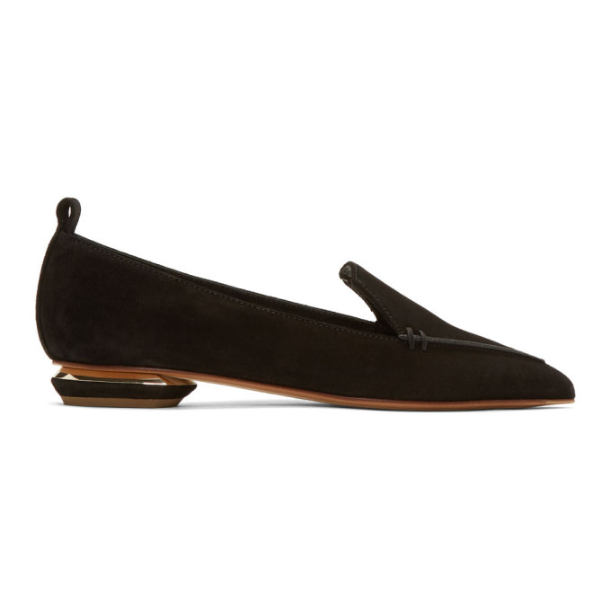 Nicholas Kirkwood Black Suede Beya Loafers