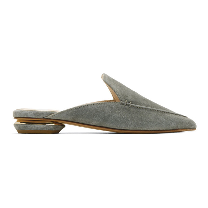 Nicholas Kirkwood Grey Suede Beya Mules