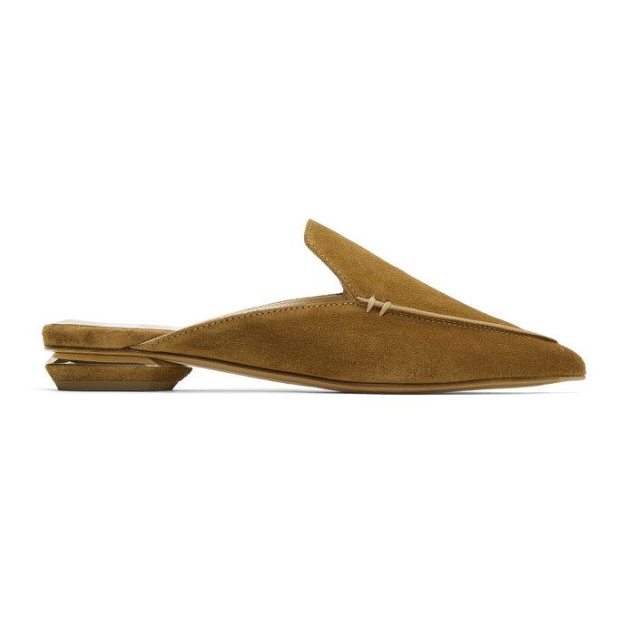 Nicholas Kirkwood Brown Suede Beya Mules