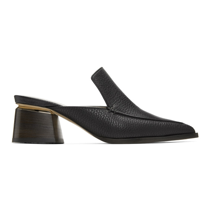 Nicholas Kirkwood Black Leather Beya Mules