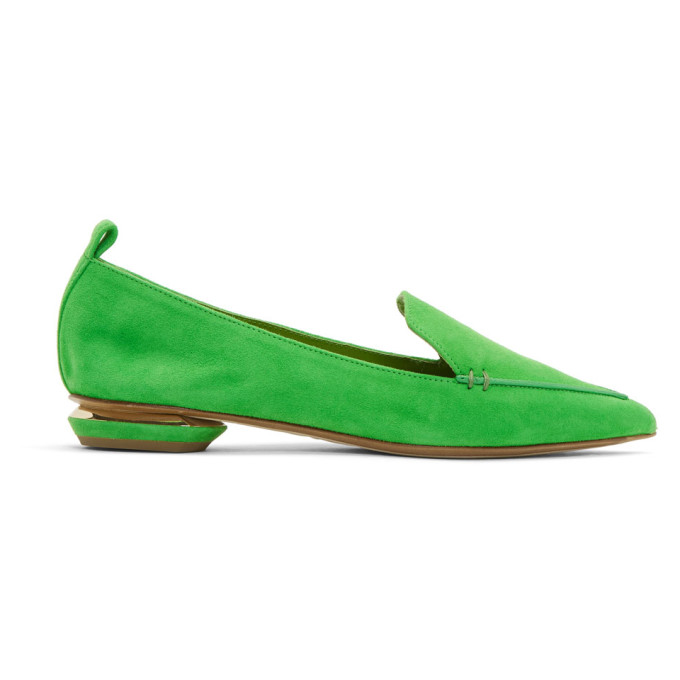 Nicholas Kirkwood Green Suede Beya Loafers