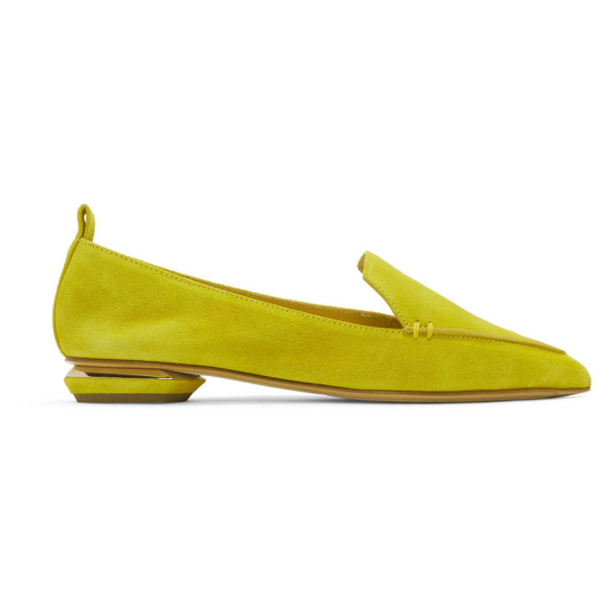Nicholas Kirkwood Yellow Suede Beya Loafers