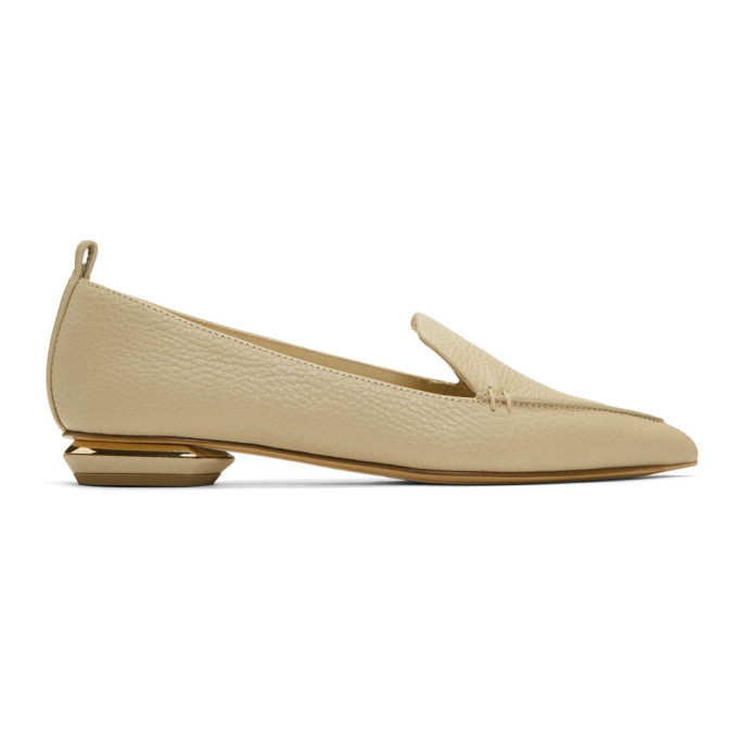 Nicholas Kirkwood Grey Leather Beya Loafers