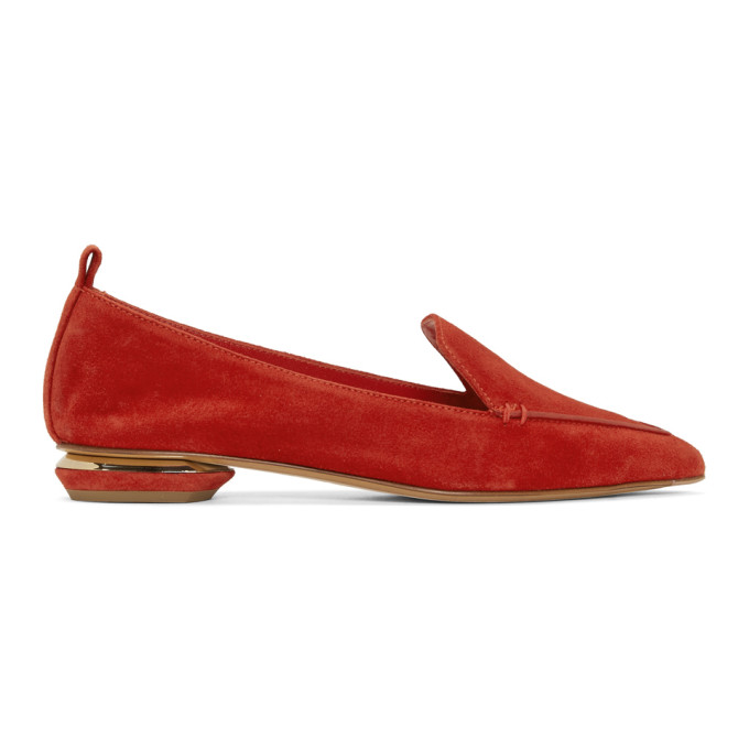 Nicholas Kirkwood Red Suede Beya Mules