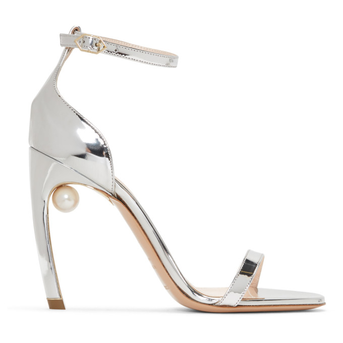 Nicholas Kirkwood Silver Mira Pearl Sandals