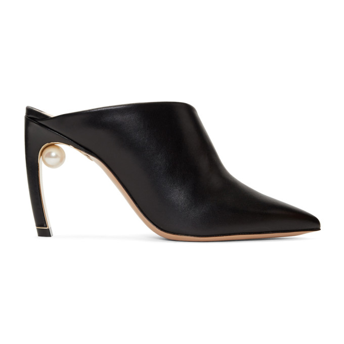 Nicholas Kirkwood Black Mira Pearl Mules