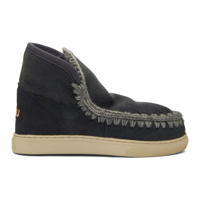 Mou Navy Mini Eskimo Sneaker Boots
