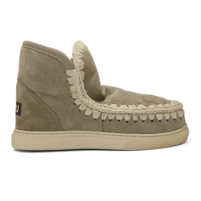 Mou Grey Mini Eskimo Sneaker Boots