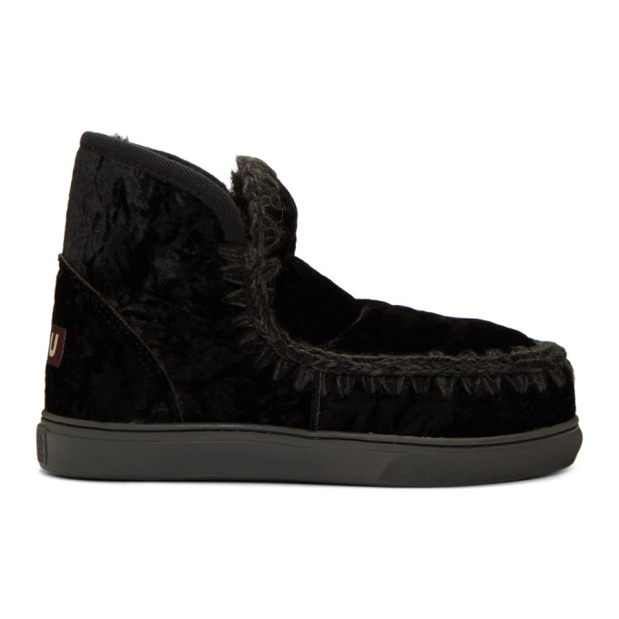 Mou Black Mini Eskimo Sneaker Boots