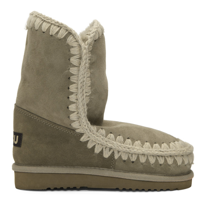 mou shearling and wool boots
