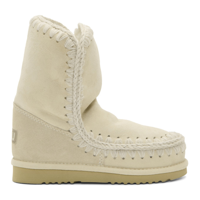 Mou White & Grey Eskimo 24 Boots