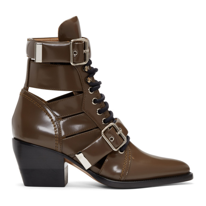 Chloe Brown Rylee Strap Boots