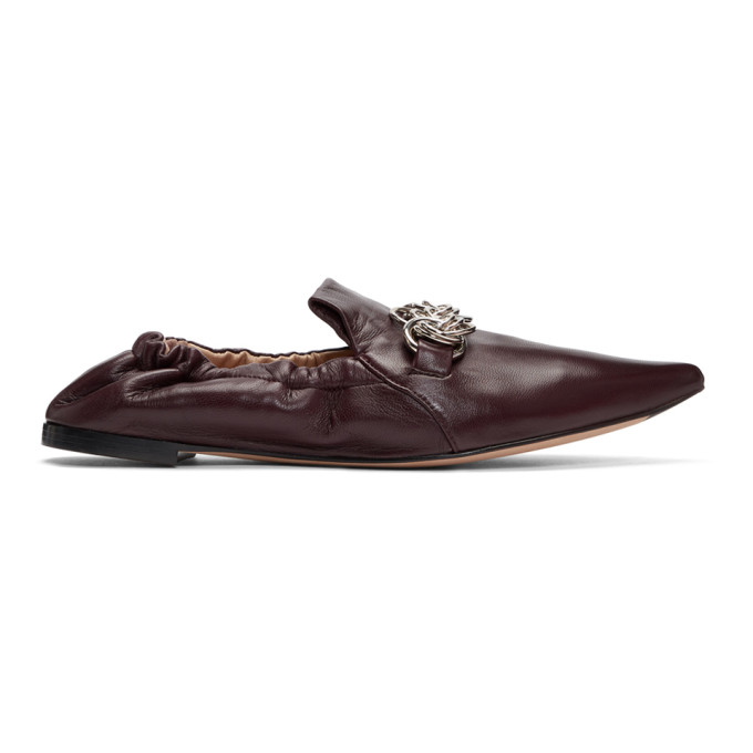 Chloe Burgundy Reese Loafers