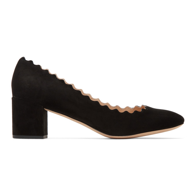 Chloe Black Suede Lauren Heels
