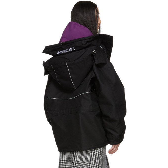 BALENCIAGA BALENCIAGA BLACK SWING PARKA JACKET