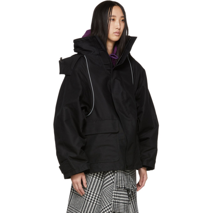 BALENCIAGA BALENCIAGA BLACK SWING PARKA JACKET