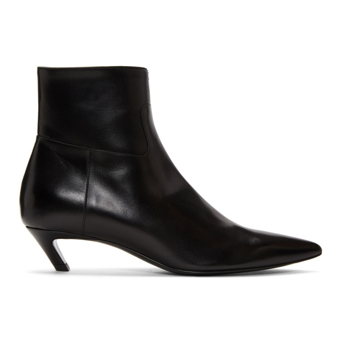 Balenciaga Black Slash Heel Boots