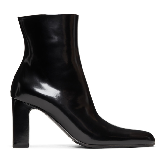 Balenciaga Black Round Boots