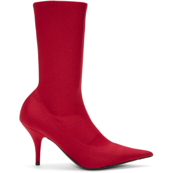 Balenciaga Red Knife Boots