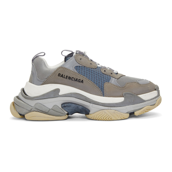 Balenciaga Grey Triple S Sneakers