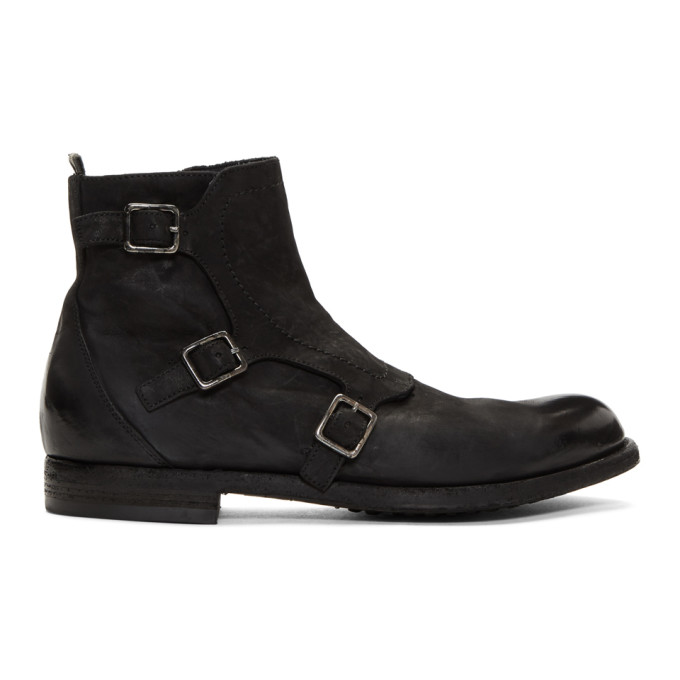 Officine Creative Black Tempus 15 Boots