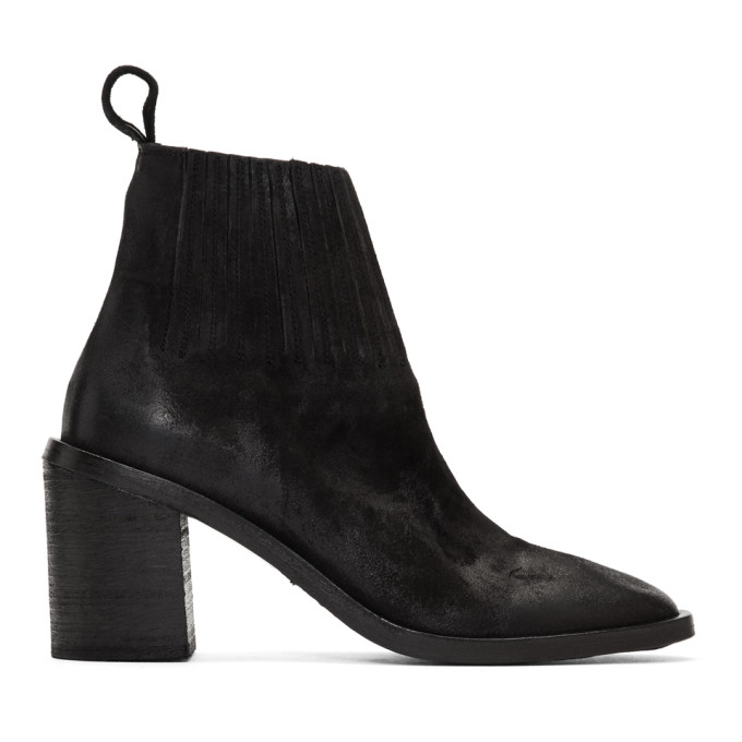 Marsèll Black Tapiro Sock Detail Ankle Boots
