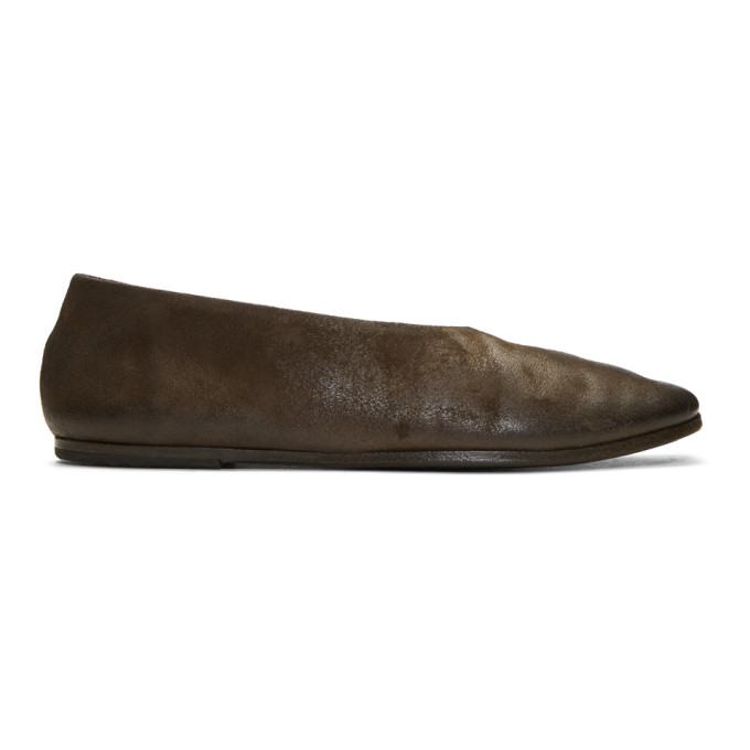 Marsèll Brown Suede Coltellaccia Ballerina Flats